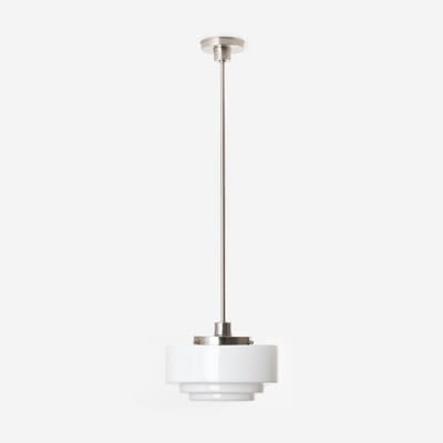 Hanglamp Getrapt Ø 35 20's Matnikkel - Art Deco Trade