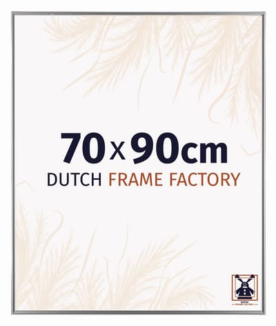 Fotolijst 70x90 cm - Kunststof - Zilver Hoogglans - Easy