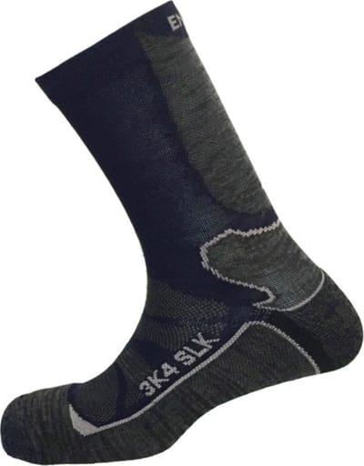 Enforma SLK-3K4 Merino Wandelsokken - Thermoregulerende Sportsokken - Achilles support - Anatomisch gevormd - Blauw/Grijs - S Maat 36-38