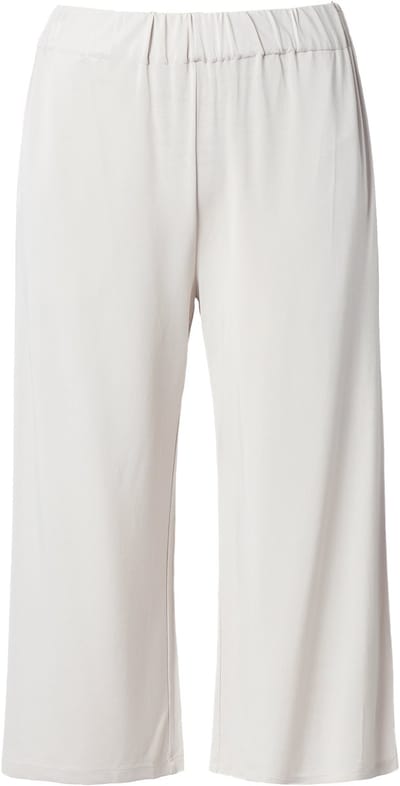 Ulla Popken - Dames - Slinky culotte kuitlengte wijde pijpen - Grijsbeige - Maat 58+