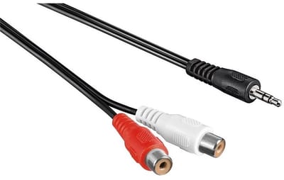 3,5mm Jack (m) - Tulp (v) stereo audio adapter kabel - 1,5 meter