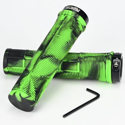 Dailygoods- Fietsstuurgrepen Antislip - Ergonomische Handgrepen - Aluminium Sluiting - 22 mm Binnendiameter - Geschikt voor MTB/BMX - Hoogwaardig TPR-Rubber - Fietshandgrepen