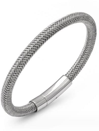 Stalen armband - draadstaal armband heren BARI 20,5cm - armband staal met geschenkverpakking