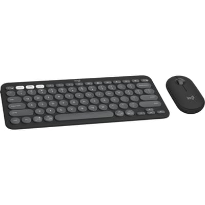 Logitech Pebble 2 Combo - Draadloos Toetsenbord en Muis combinatie - Qwerty US - Graphite