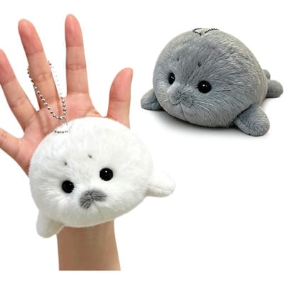Hoge Kwaliteit 1/2 Stuk Hoge Kwaliteit Zacht Hoge Kwaliteit Schattig Hoge Kwaliteit Zeehond Hoge Kwaliteit Pluche Hoge Kwaliteit Speelgoed Hoge Kwaliteit Sleutelhanger Hoge Kwaliteit gray