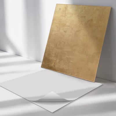 Wallfluent Vinyl Tegels - Abstracte Achtergrondtextuur Vinyl Vloer Tegels - 30 cm x 30 cm - Geel PVC Tegels - 9 stuks - Vierkant PVC Tegels - Texturen Plaktegels - Zelfklevende Vinyl Tegels - Plaktegels Keuken en Badkamer