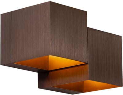 QAZQA transfer double - Moderne Wandlamp voor binnen - 2 lichts - L 16 cm - - Woonkamer | Slaapkamer | Keuken