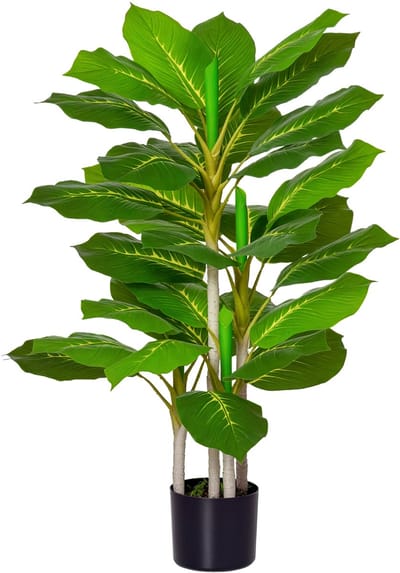 Homcom Kunstplanten-PEVA, PE-15L x 15B x 95H cm-Groen