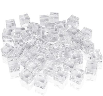 Unyqoos ® Set van 50 Decoratieve Herbruikbare Kristalheldere Ijsblokjes voor Stijlvolle Presentaties en Fotografie
