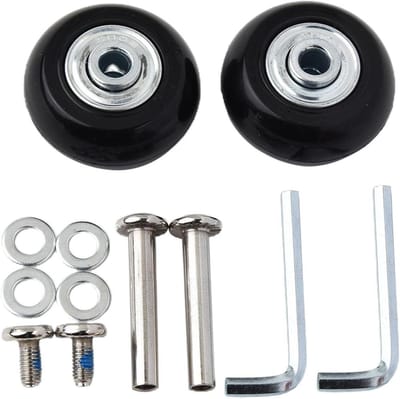 Bagage Wielen Set - Kofferwielen Vervanging - Reizen Vereenvoudigen - Stille Rubberen Looprol - 60mm x 18mm - Geel