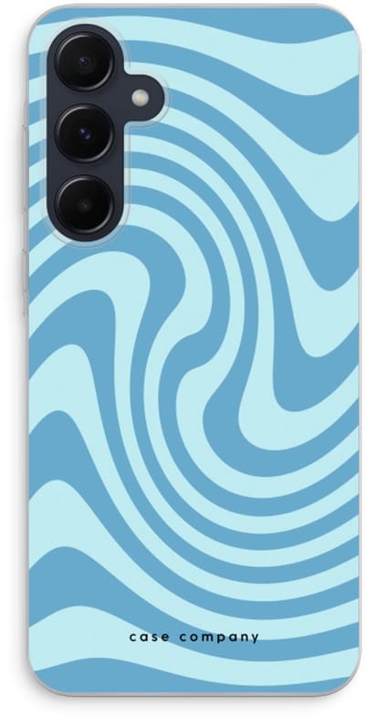 Case Company® - Hoesje geschikt voor Samsung Galaxy A55 hoesje - Swirl Blauw - Soft Cover Telefoonhoesje - Bescherming aan alle Kanten en Schermrand