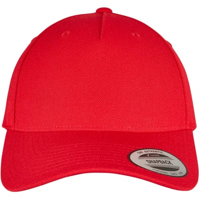 Flexfit - YP CLASSICS 5PANEL PREMIUM CURVED VISOR SNAPBACK CAP red one size Snapback Pet - Rood