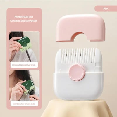 2 In 1 Tondeuse En Kam Multifunctionele Gespleten Haar Snijder Draagbare Haircutting Gereedschap Thuis DIY Haar Styling tool roze