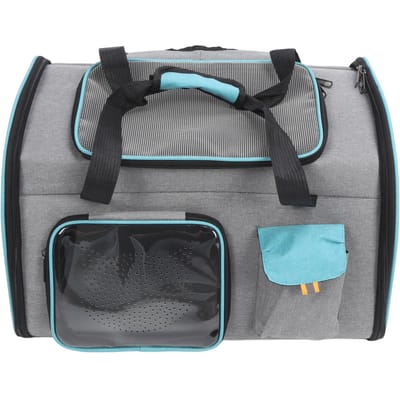 Sac de Transport pour Animaux de Compagnie en Maille Respirante Sac à Dos de Transport pour Animaux de Compagnie Grande Capacité Portable Transporteur pour Chat Facile à Nettoyer grise