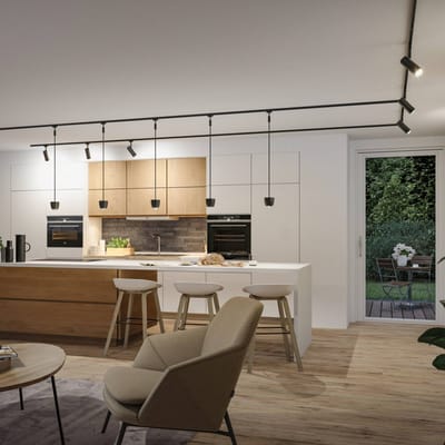 Paulmann 95684 URail Hanglamp Smart Home Zigbee 3.0 Tyros RGBW 200lm 4,5W RGBW+ Dimbaar 230V Matzwart