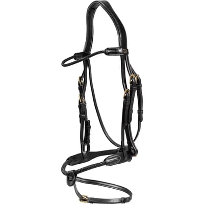 Dy'on - Dy'on - Rond Gevlochten Hoofdstel - Full - Bruin - Afneembare sperriem