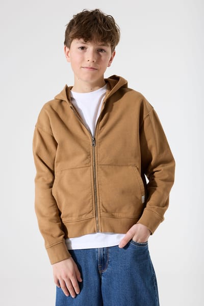GARCIA Jongens Effen Vest Bruin Lange mouw