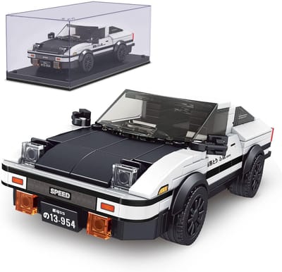 Mould King 27013 Speed Models - Toyota AE86 - 399 onderdelen en vitrine - Past op bekende merken - bouwdoos