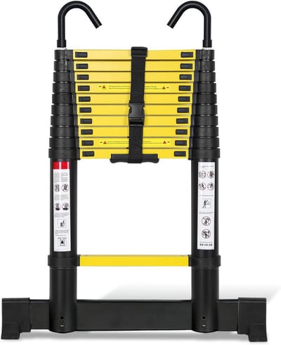Telescopische Uitschuifbare Ladder 3.2 Meter met Haken - Max 150 kg