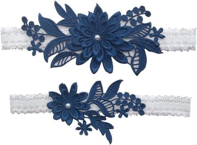 Bruidsgarters Set - Bruiloft Accessoires - Bruiloft Viering - Elastisch Kant - One Size - Wit