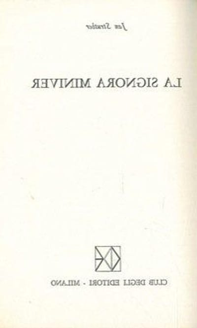 La signora Miniver - Boek Italiaans - Taal Leren - Originele Uitgave - Paperback - Niet Gespecificeerd