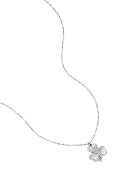 Bijoutheek Collier Lucky Charm Klaver Zilverkleurig