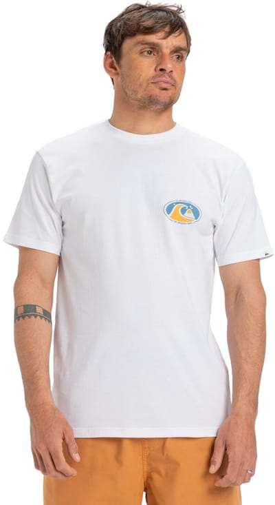 Quiksilver Ev Flower Chaos Heren T-shirt Eqyzt08050-wbb0 - Kleur Wit - Maat L