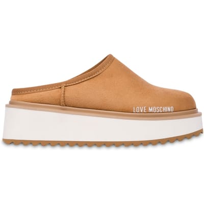 Moschino Platform Power Velour Clogs Brown Maat: 35 | Slippers Outlet | Dames | Bruin
