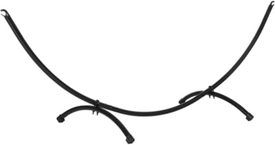 Killogood Buiten hangmatstandaard van staal 300cm x 90cm x100cm hangmatstandaard met trekkoord tot 120 kg hangstoelstandaard voor tuin strand camping zwart