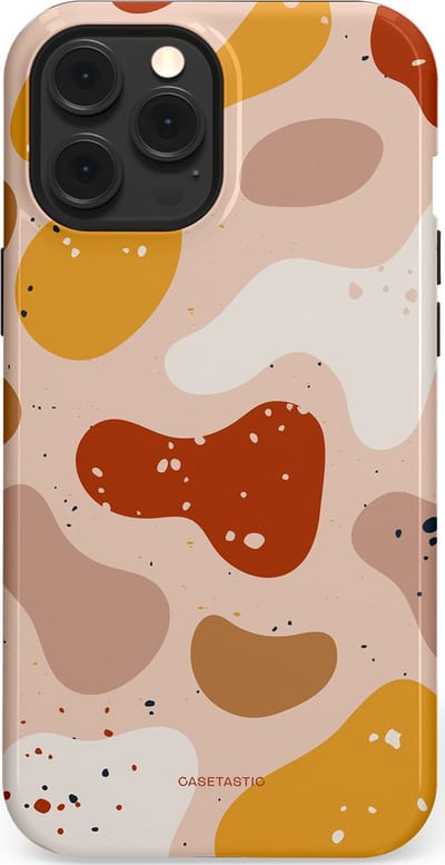 Casetastic Hoesje Geschikt voor Apple iPhone 12 Pro Max Magsafe - Stijlvolle Beschermende Duo-layer Case - Terrazzoque