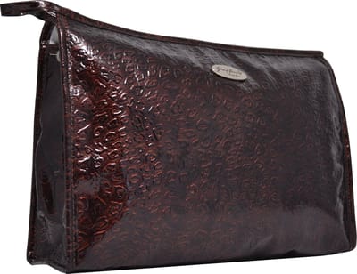 Gérard Brinard toilettas luxe tas bruin - voelbare print