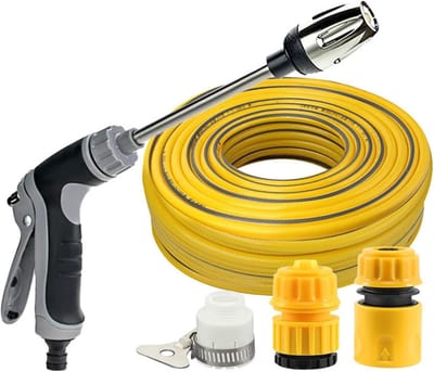 Hogedrukslangmondstuk - Toverstaf Sproeier - Auto en Tuin - Verstelbare Sproeimodi - 102 cm - Zilver