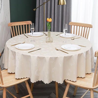 Nieuw Modern Banket Hotel Rond Tafelkleed Meerkleurig Bedrukt Tafelzeil Waterdicht Oliebestendig Wasbare Tafelhoes 160cm round 1pcs