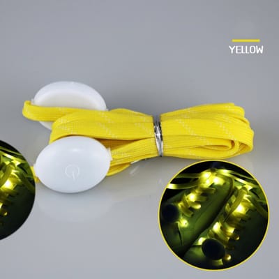Finnacle - LED Veters - Opvallend Geel - 120CM - Ronde Veters - Coole Look - Batterij-aangedreven