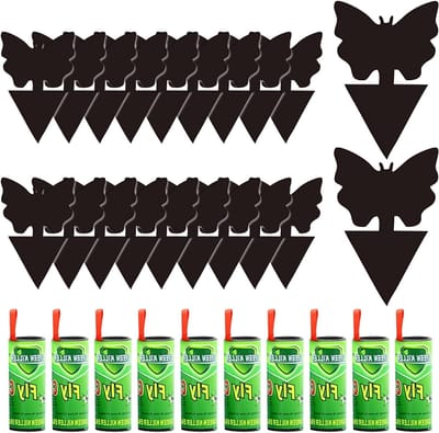 Lijmvallen voor vliegende insecten - 30 stuks, ideaal voor het bestrijden van vliegen, muggen en andere plagen in huis en tuin