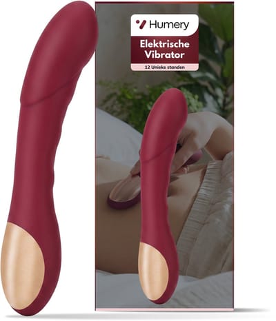 Humery® Vibrator voor Vrouwen – Buigbare G-Spot Vibrator – Clitorale Vibrator – Flexibel Siliconen Seksspeeltje – 12 Vibratiestanden – Stil – Voor Solo- en Partnergebruik
