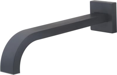 Wiesbaden Rombo baduitloop vierkant 25 cm 1/2'' mat zwart