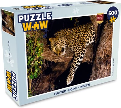 Puzzel Panter - Boom - Dieren - Legpuzzel - Puzzel 500 stukjes
