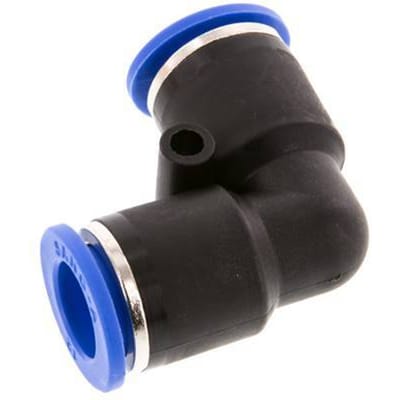 12mm 90 graden L-verbinding PA 66 Insteekfitting NBR [2 Stuks]