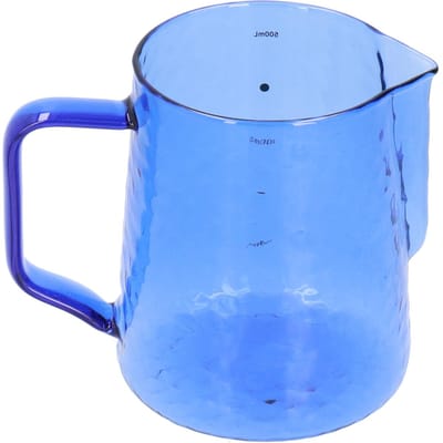 500ml Melkopschuimpitje Multifunctionele Borosilicaatglas Melkkan voor Koffie Melk Drank Blauw
