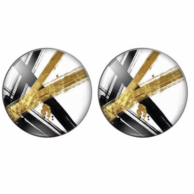Clip oorbellen- 2 cm-Gwen -zwart- geen gaatje- Charme Bijoux