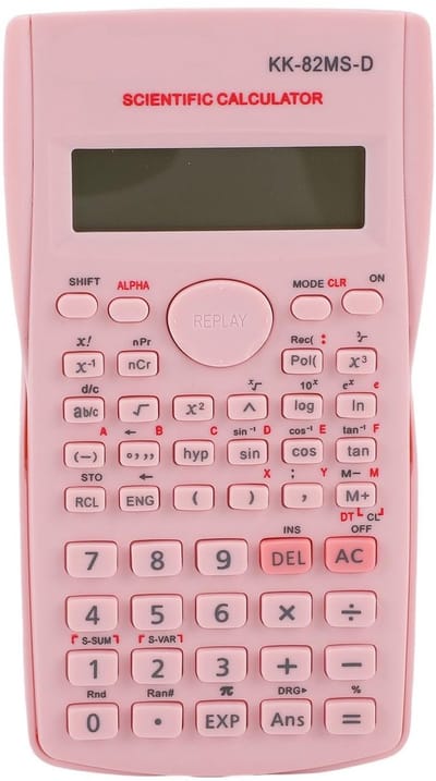 Dpofirs 12-cijferige Multifunctionele Wetenschappelijke Calculator - Roze voor Studenten en Professionals