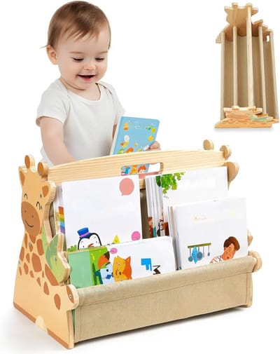 ZMR® Kinderboekenkast - Boekenkast - Kinderboekenrek - Bruin - 29cm x 45cm x 35cm
