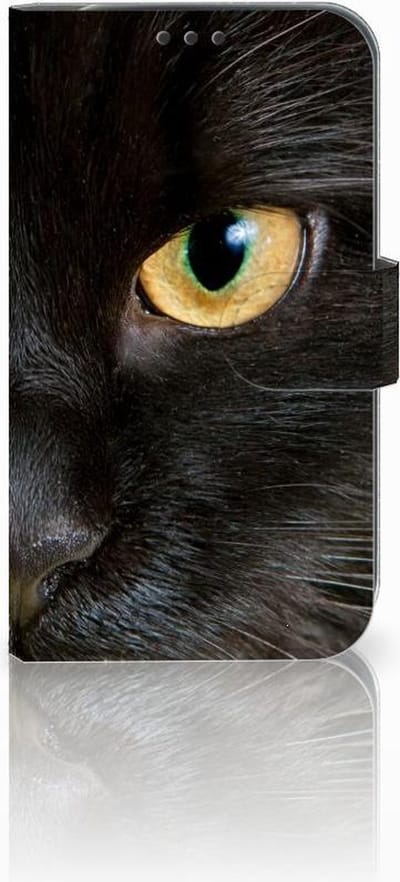 Samsung Galaxy Xcover 4 | Xcover 4s Telefoonhoesje met Pasjes Zwarte Kat