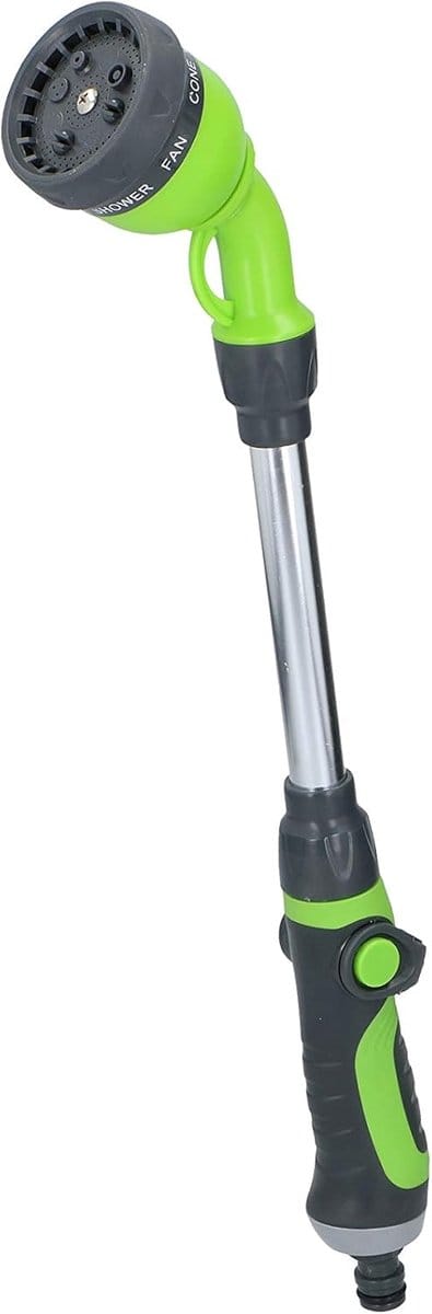 Tuinspuitpistool - Waterspuit - Tuin water geven - 8 sproeistanden - 38 cm - Groen zilver