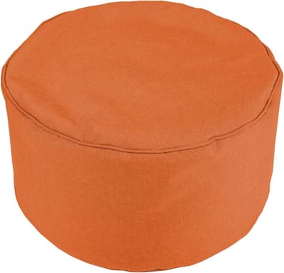 Ronde Zitzak - Voetkussen Poef - Comfortabel Zitten - Gemaakt in Europa - 60x35 cm - Oranje