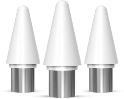 Buddi Replacement Tips - Vervangbare stylus punten – Premium tips geschikt voor Buddi Flow en Buddi Flow 2 – iPad pen vervangpunt – Replacement tips voor Apple Pencil - Set van 3 - Wit