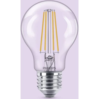 Philips LED lamp E27 A60 7W 806lm 2700K filament 3-pack