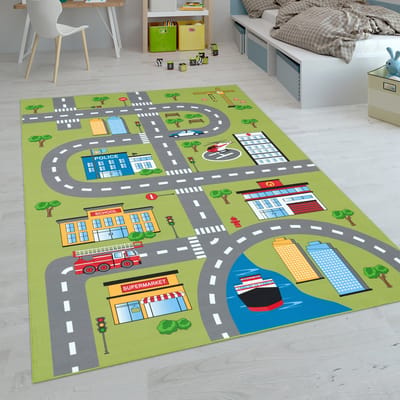 Paco Home Kindertapijt Laagpolige Vloerkleden Voor Kinderkamer Speelkleed Meerkleurig 200 cm Quadrat