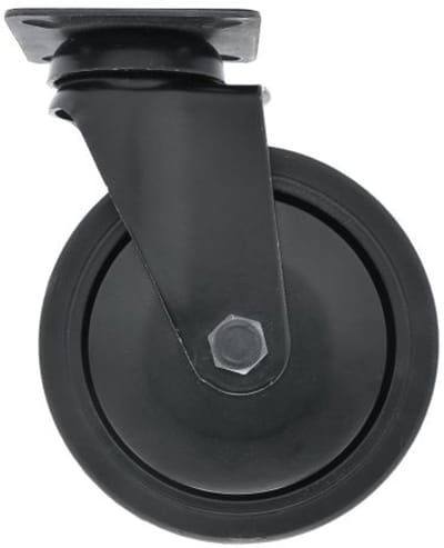 Maclean Zwenkwiel - Zwart - Rubber - Ø100mm - Draagvermogen 70KG